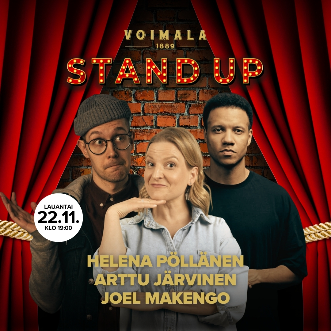 Helena Pöllänen, Arttu Järvinen ja Joel Makengo